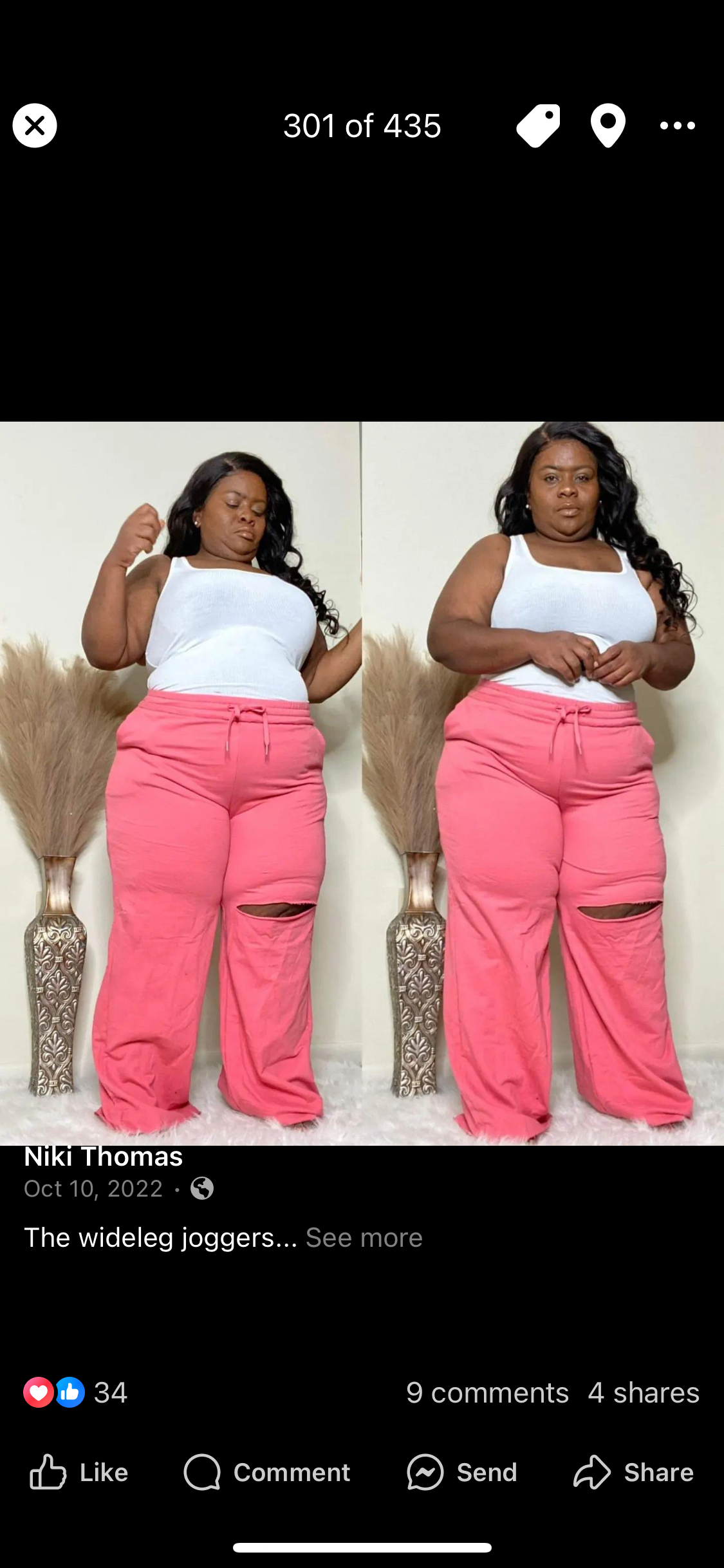 Wide leg Joggers (Rose)