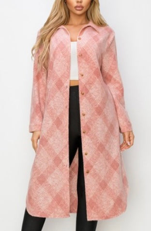 Plaid Shacket (mauve)