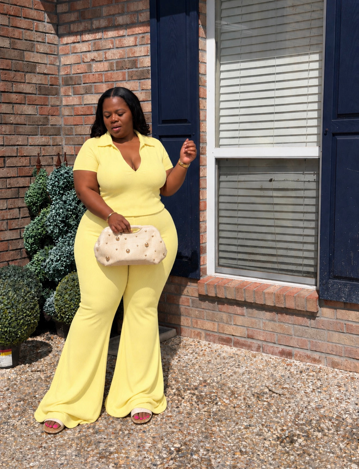 The Easy Does It Flare Leg Ribbed Set