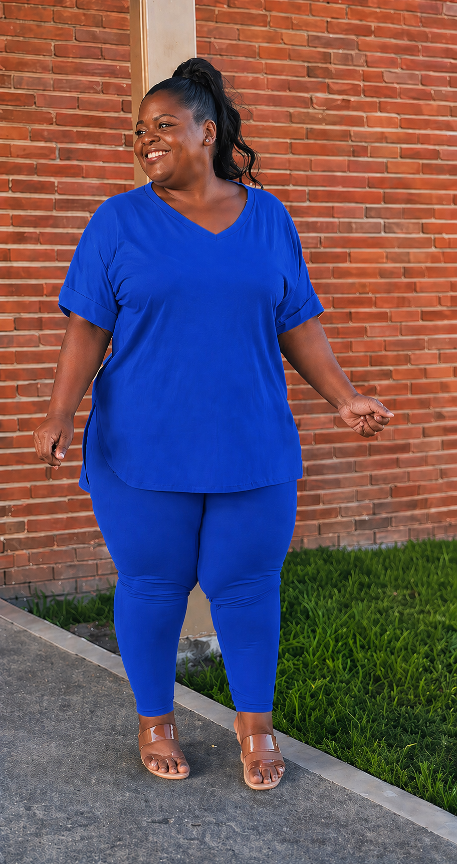 Grab N Go (Bright Blue crew neck)