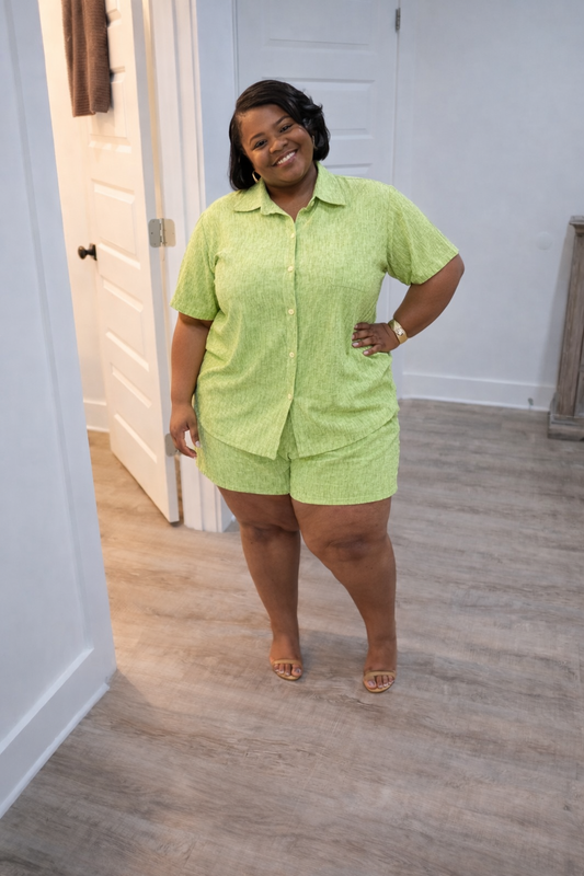 Lime Breeze Lounge Set (Short Set)