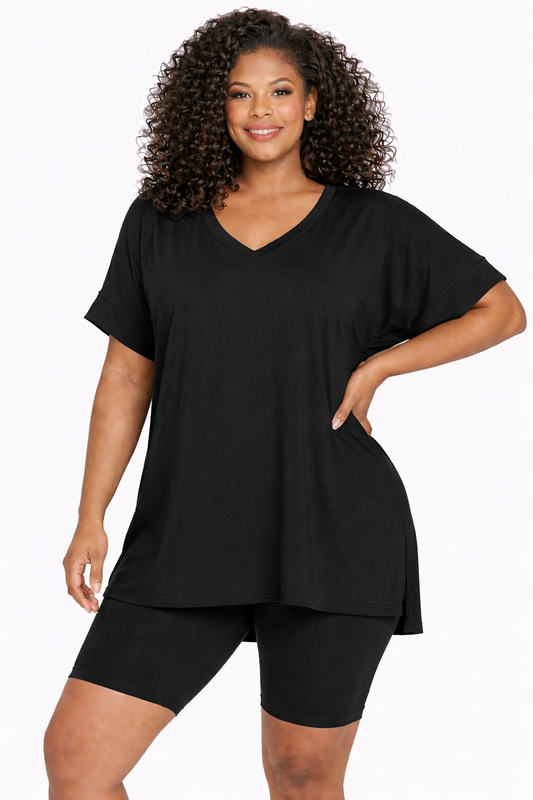 The Everyday Luxe Lounge Set Black