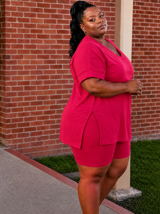 The Everyday Luxe Lounge Set(Ruby)