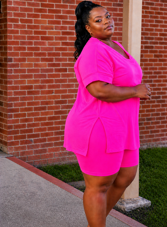 The Everyday Luxe Lounge Set – Hot Pink
