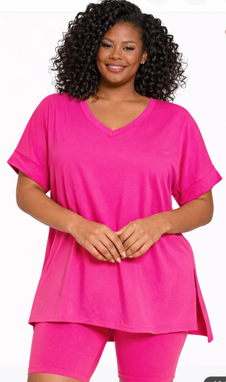The Everyday Luxe Lounge Set – Hot Pink