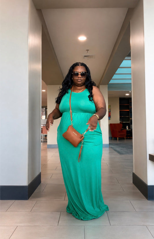 Emerald Ease Maxi Dress