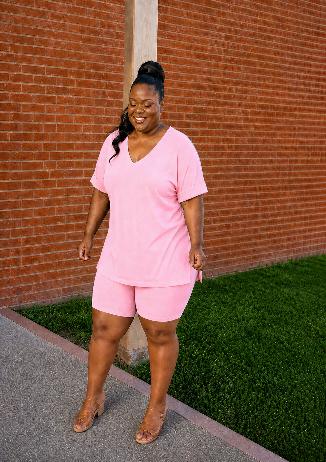 The Everyday Luxe Lounge Set DK Pink