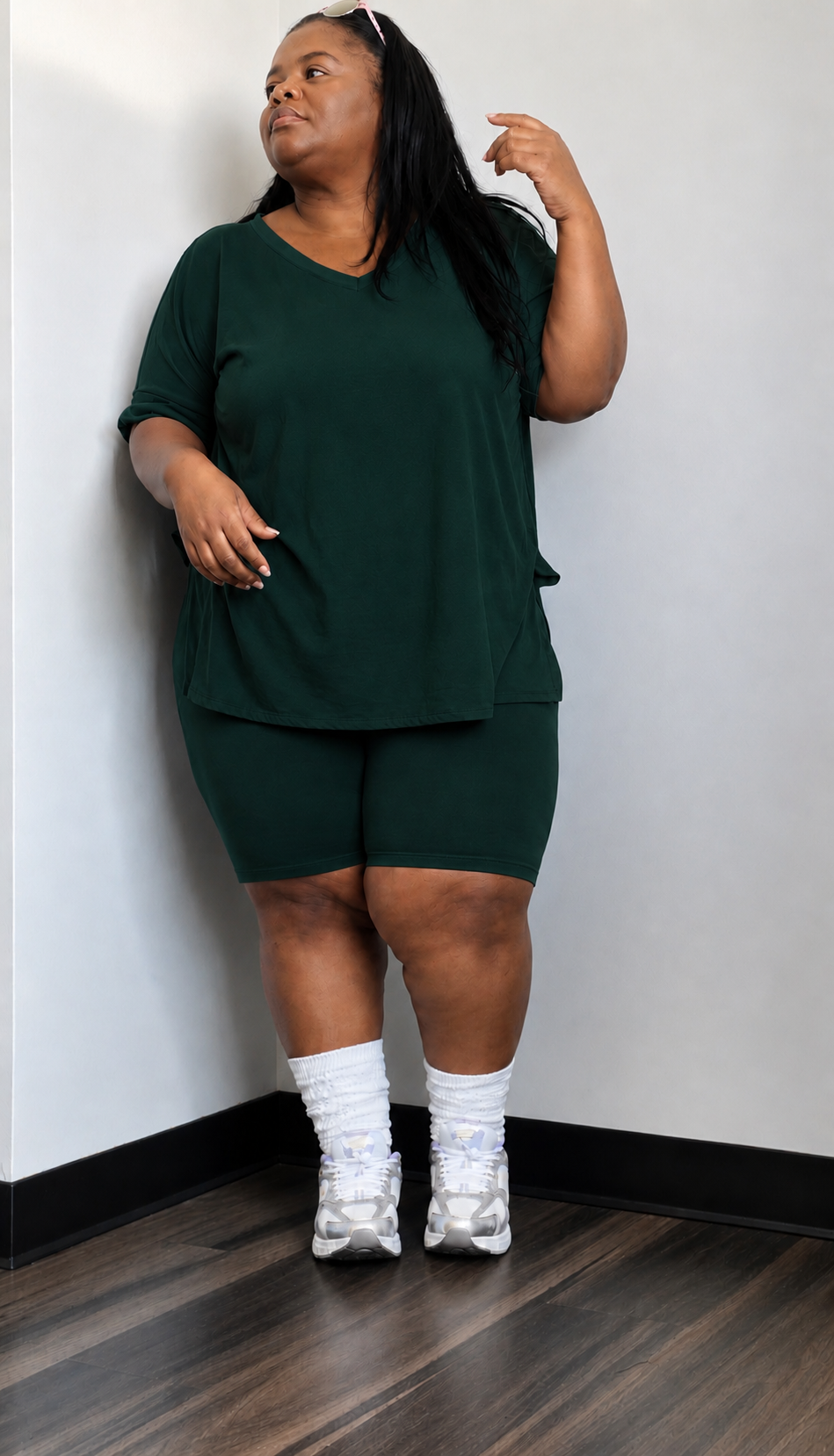 The Everyday Luxe Lounge Set Dark Emerald